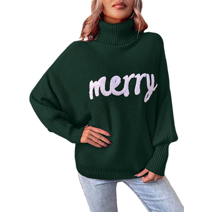 Casual High Neck Winter Loose Knitted Sweaters