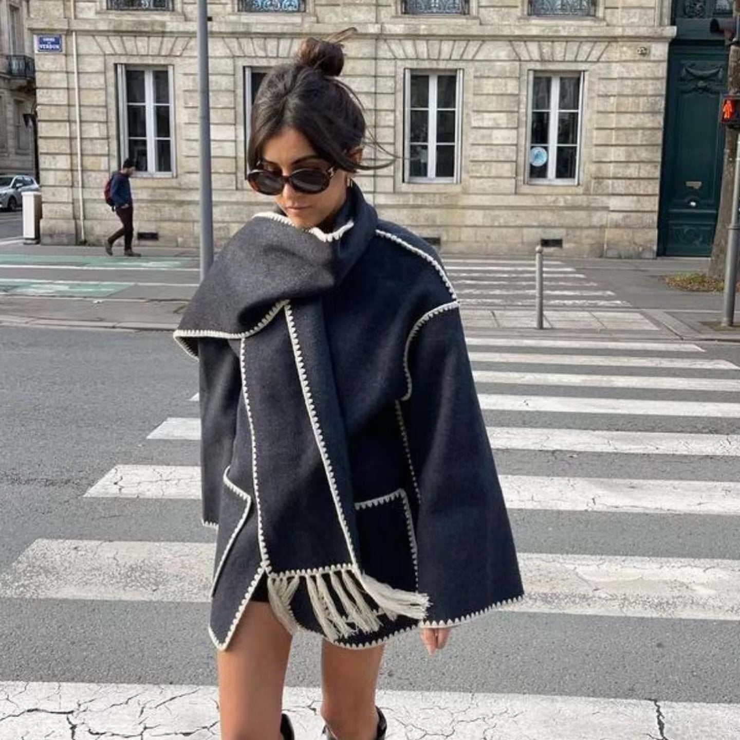 Fashion Women Nylon Coats with Scarves