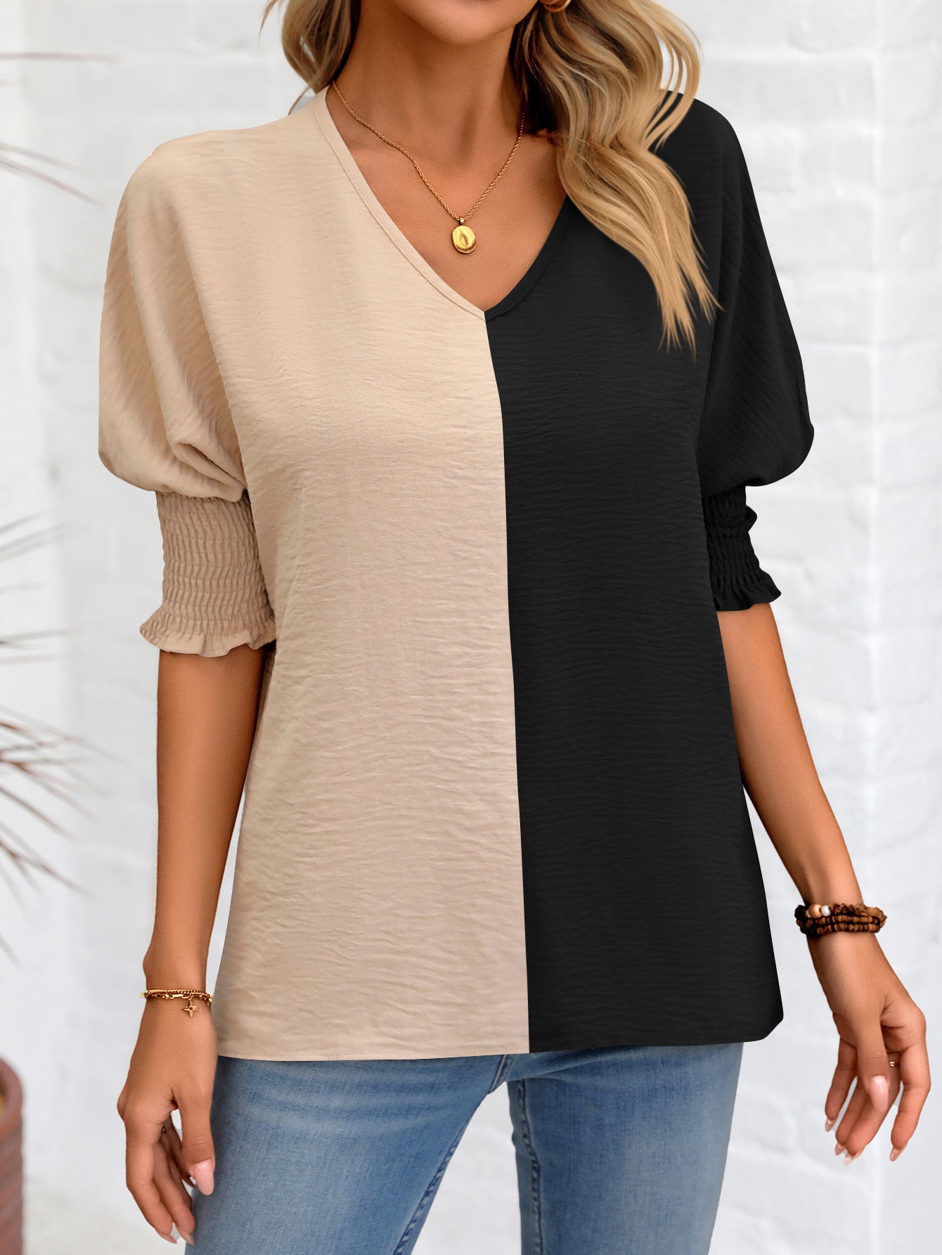 Leisure Summer V Neck Short Sleeves T Shirts