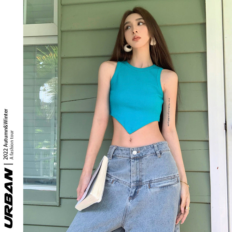 Summer Sexy Midriff Baring Short Tank Tops