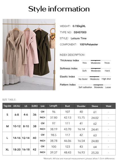 Fashion Sueding Craft Women Winter Outerwear