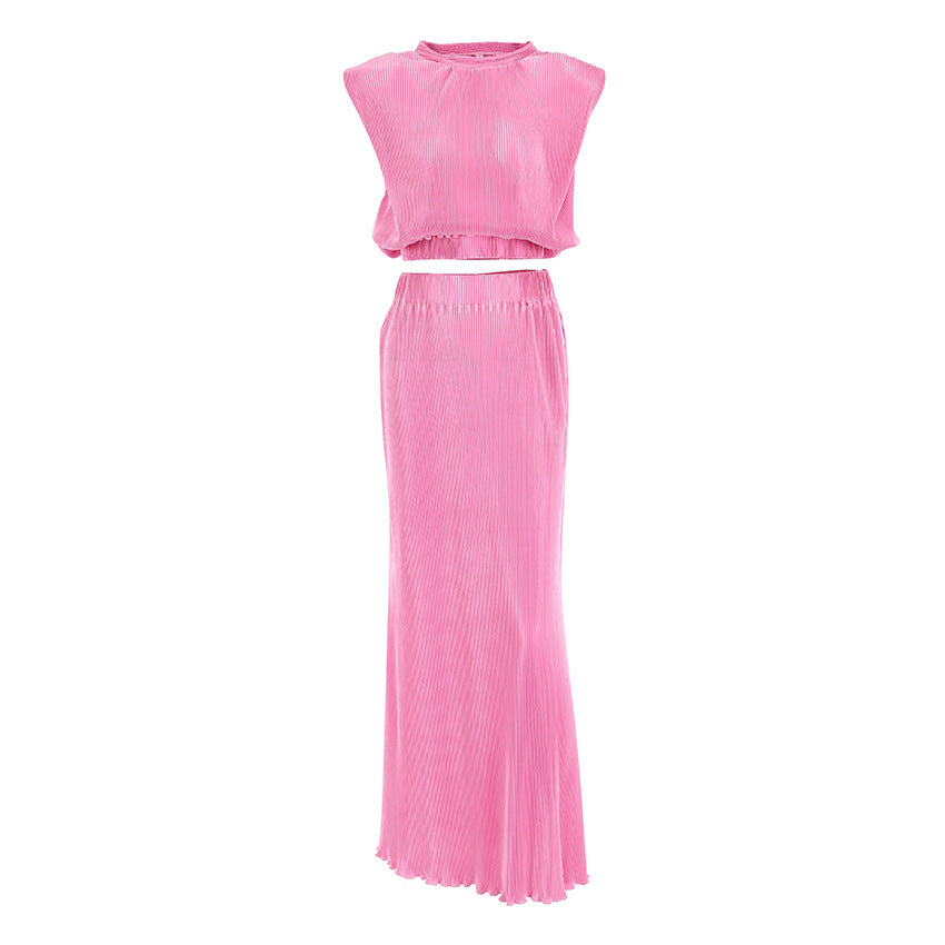 Fashion Sleeveless Tops and Long Skirts for Women
