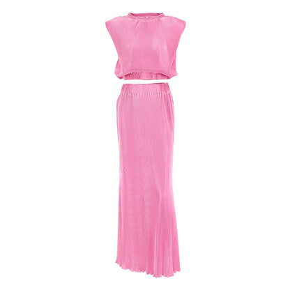 Fashion Sleeveless Tops and Long Skirts for Women