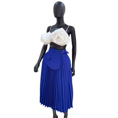 Designed Summer High Waist Irregular A Line Skirts