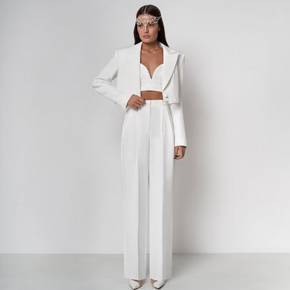 Fashion Elastic Waist Casual Pants