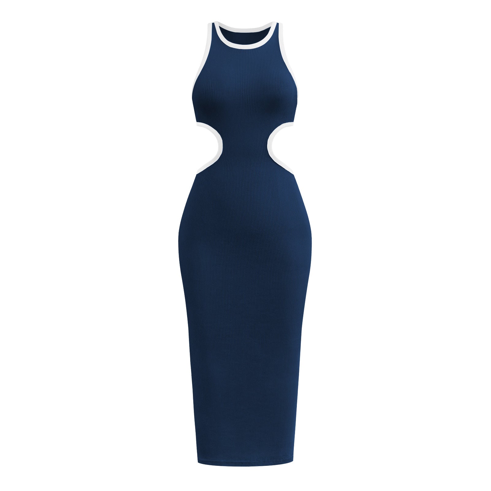 Sexy Backless Knitted Sheath Midi Dresses