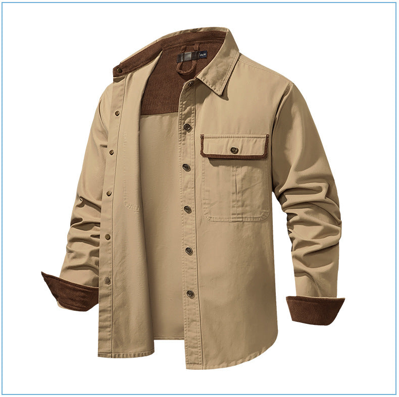 Casual Cotton Plus Sizes Long Sleeves Shirts for Men