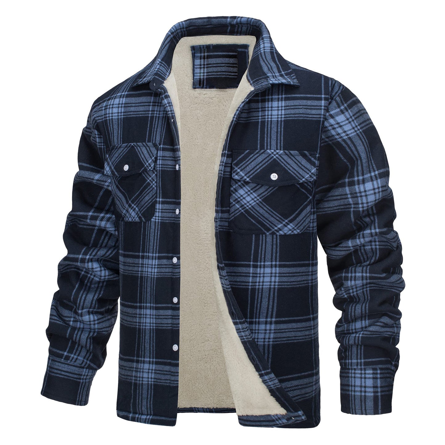 Casual Long Sleeves Thicken Shirts Jackets for Men