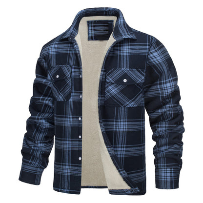 Casual Long Sleeves Thicken Shirts Jackets for Men
