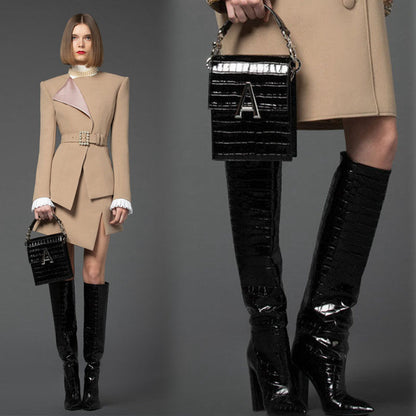 Fashion Peep Toe Chunky Heels Plus Sizes Women Boots