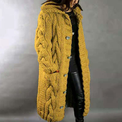 Women Winter Knitted Cardigan Overcoats