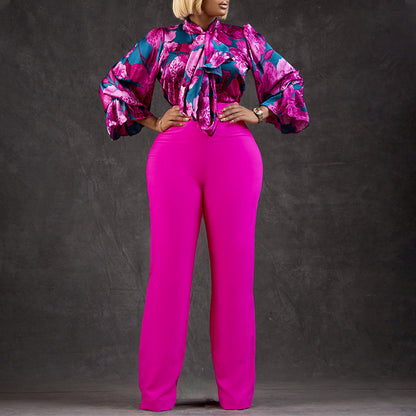 Fashion Plus Sizes Women Long Sleeves Shirts & Pants