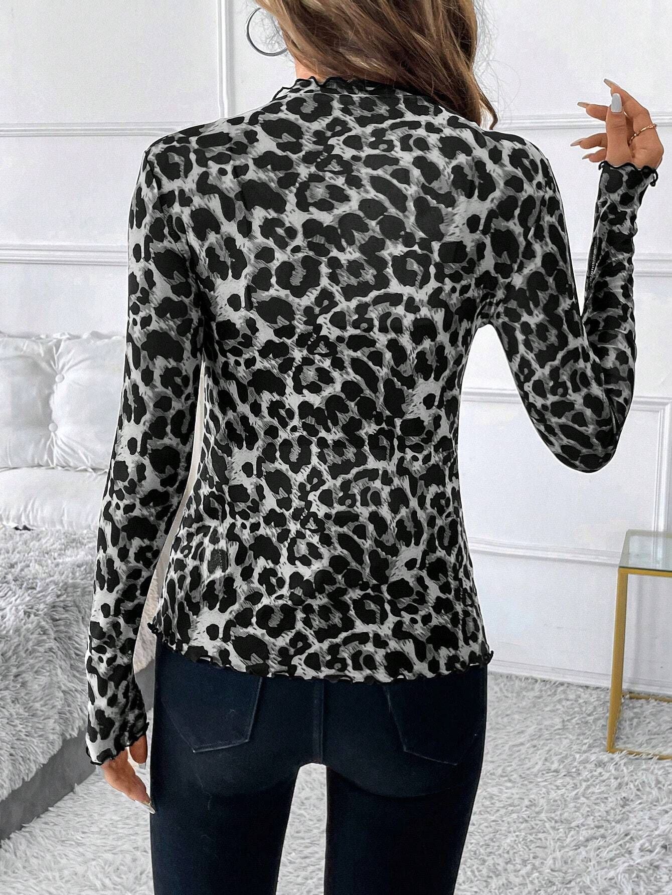 Sexy Net Sheath Long Sleeves T Shirts