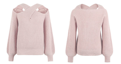 Fashion Crossed Fall Women Knitted Sweaters