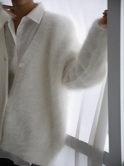 Casual V Neck Long Sleeves Knitted Sweaters