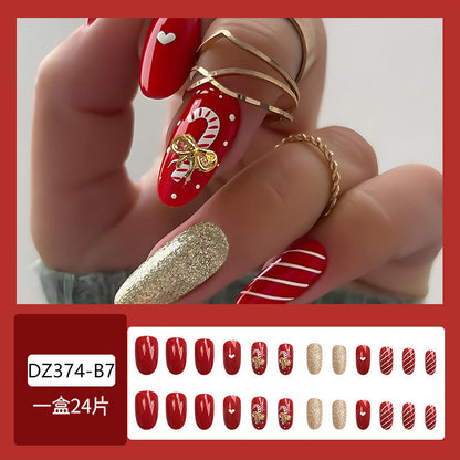 Classy Red Christmas Nails for Women
