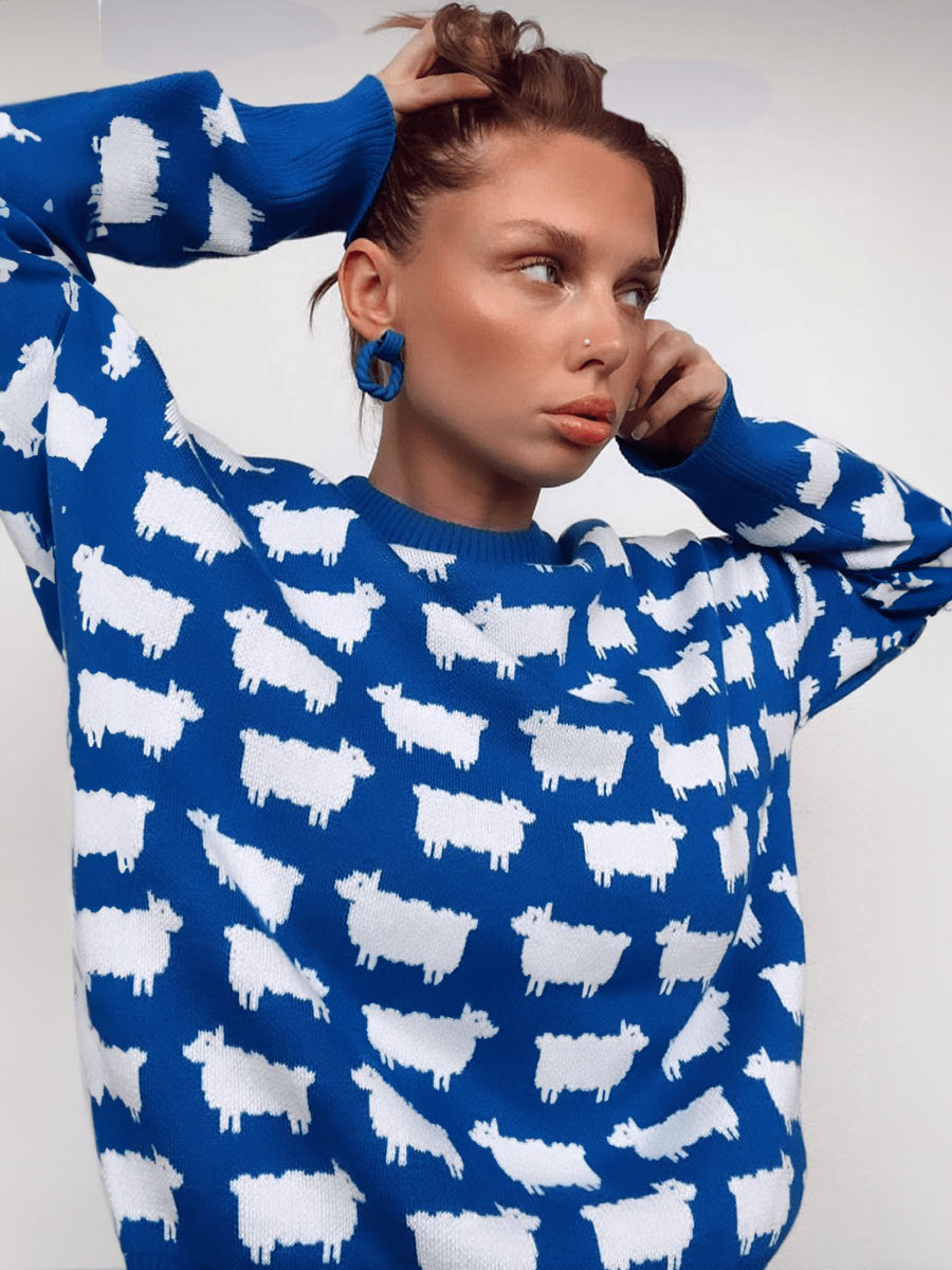 Casual Round Neck Pullover Sweaters