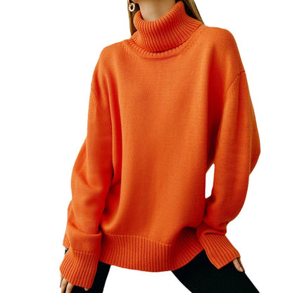 Fashion Turtleneck Knitted Loose Sweaters for Women