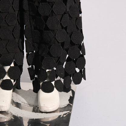 Designed Fashion Round Shaped Wide Legs Pants
