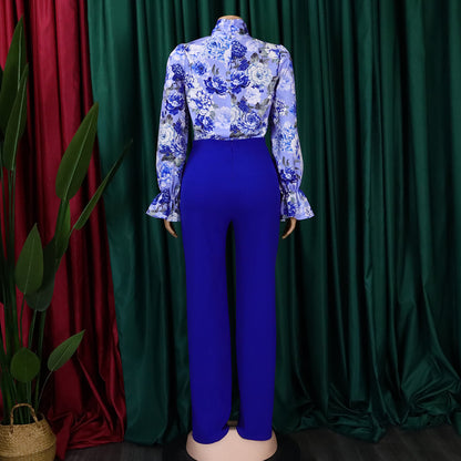Fashion Plus Sizes Women Long Sleeves Shirts & Pants