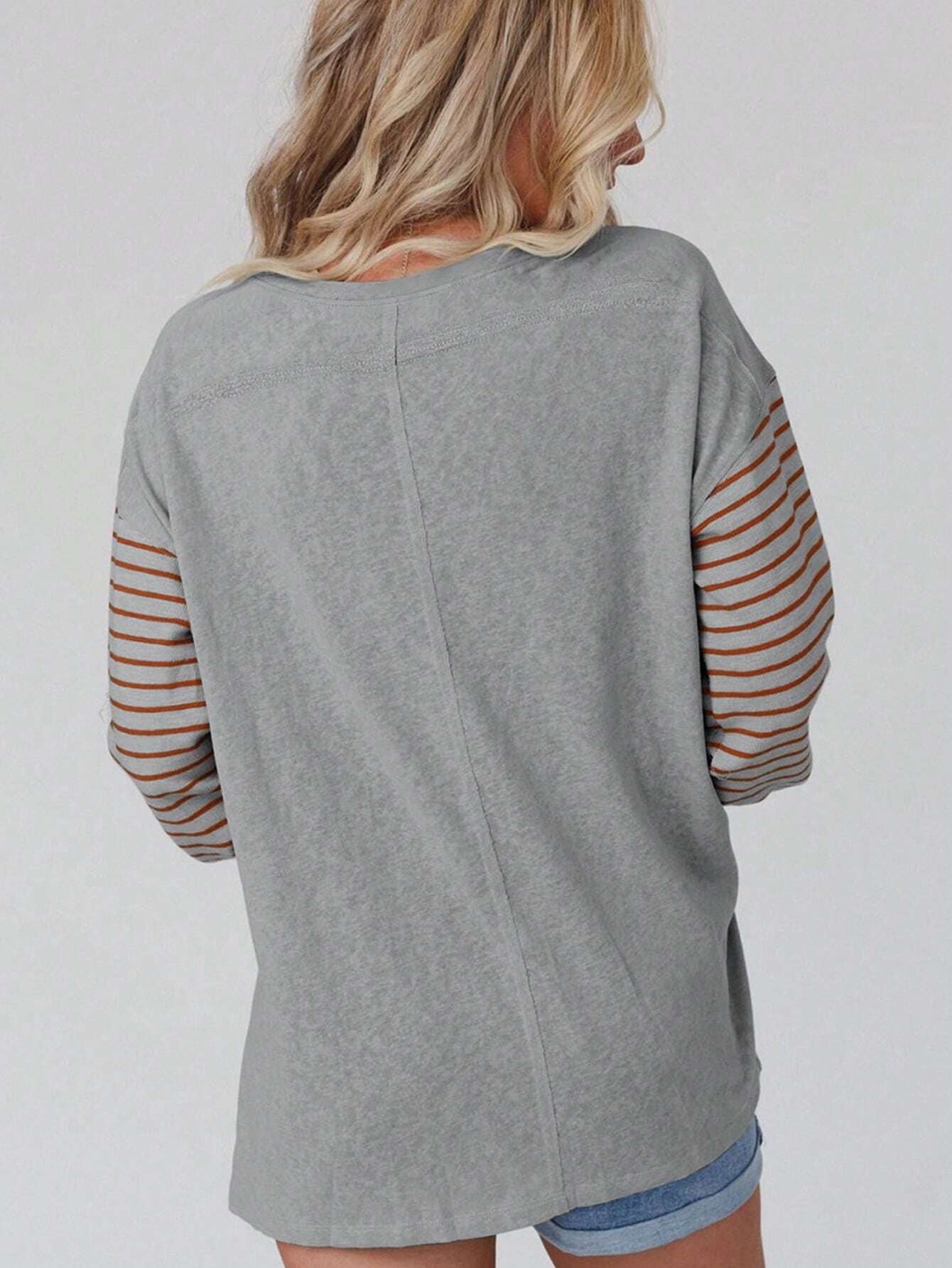 Casual Round Neck Long Sleeves T Shirts for Women