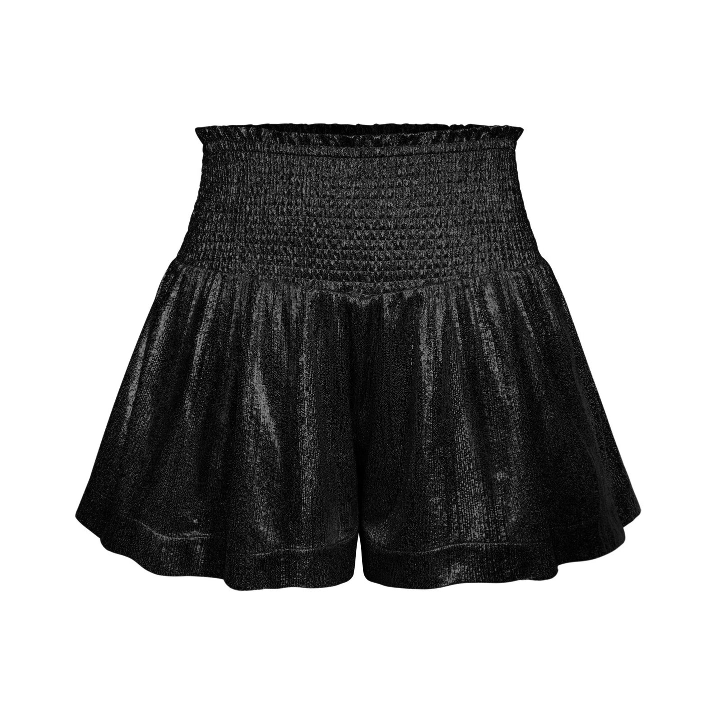 Casual Shinning Elastic Waist Summer Women Shorts