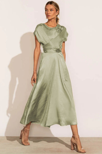 Fashion Summer Satin Evening Party Dresses