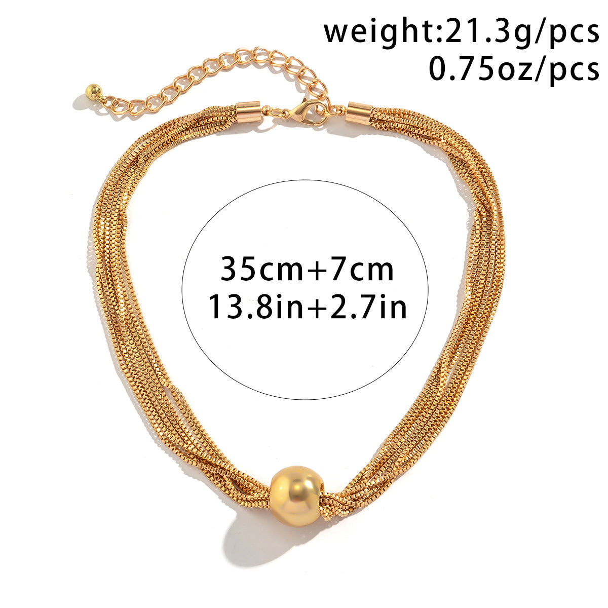 Punk Style Multi Chains Geometry Design Choker Necklines