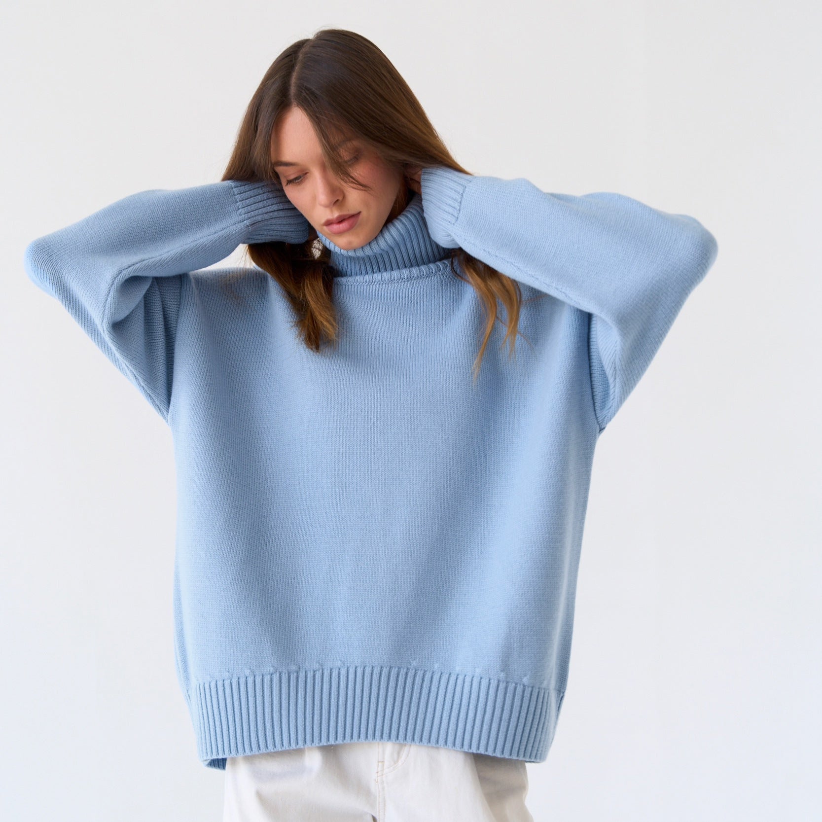 Classical High Neck Knitted Pullover Sweaters