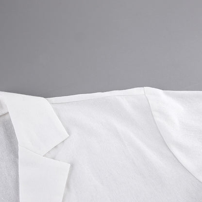 Summer Cotton Long Sleeves Shirts and Shorts Suits