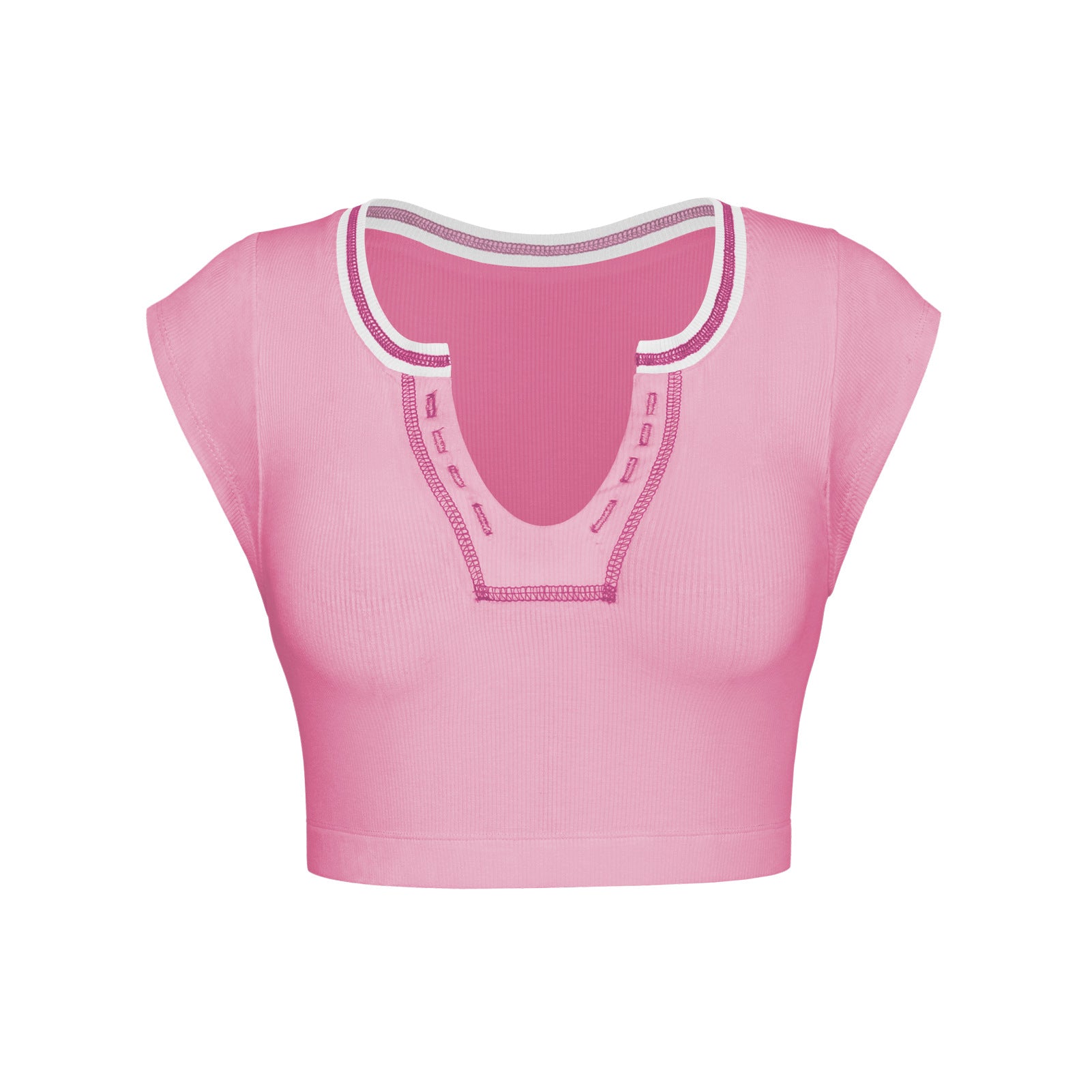 Sexy Designed Midriff Baring Knitted T Shirts