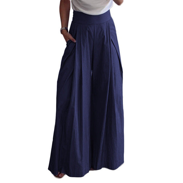 Casual High Waist Pocket Pants for Women