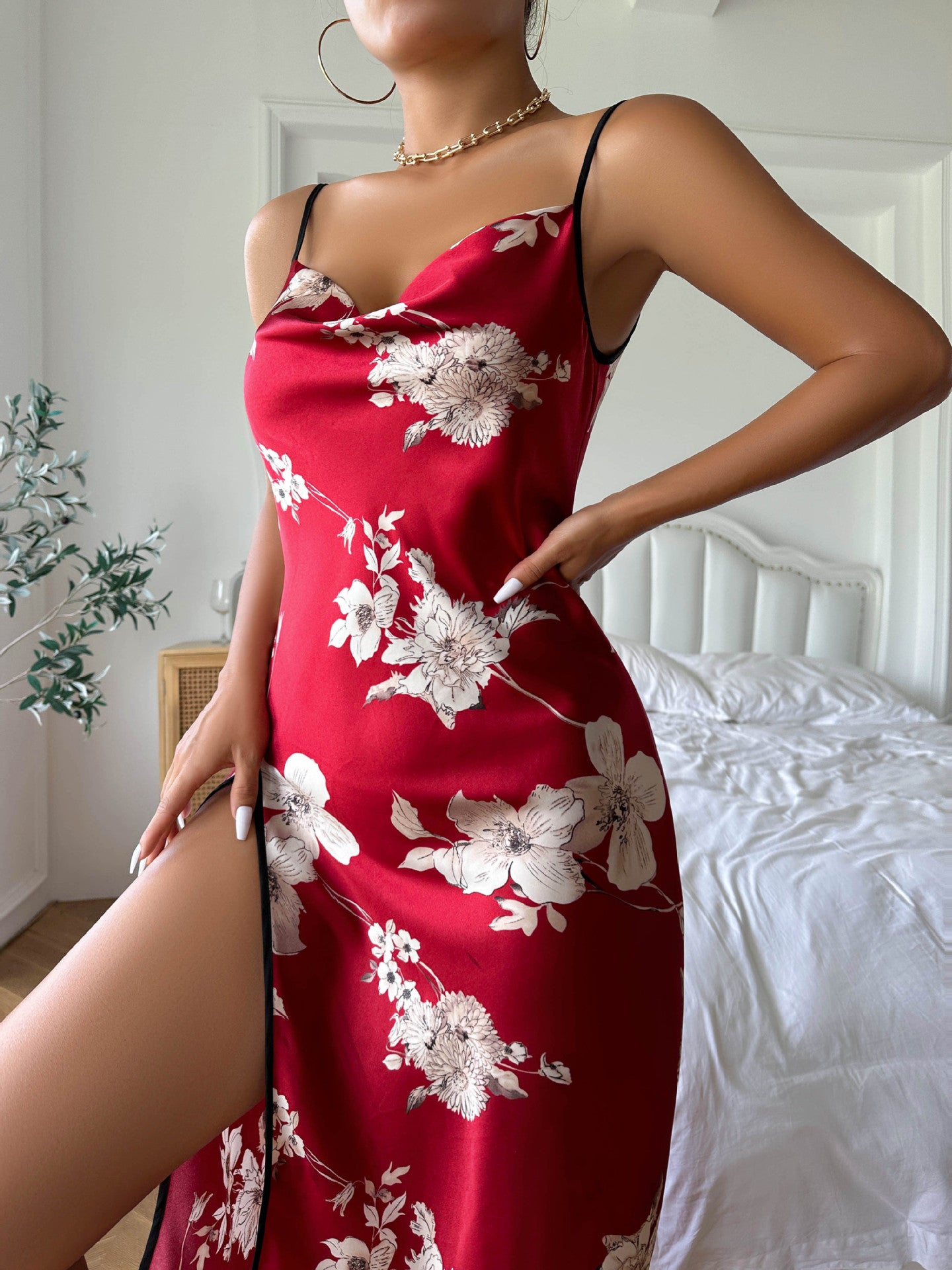 Sexy Silk Like Backless Sleep Dress