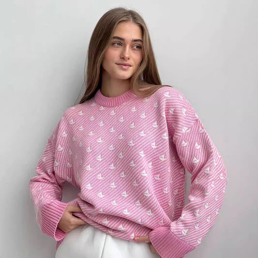 Casual Loose Knitted Pullover Sweaters for Women