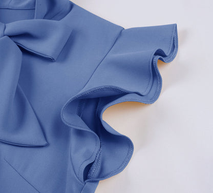 Vintage Ruffled Turnover Collar Dresses