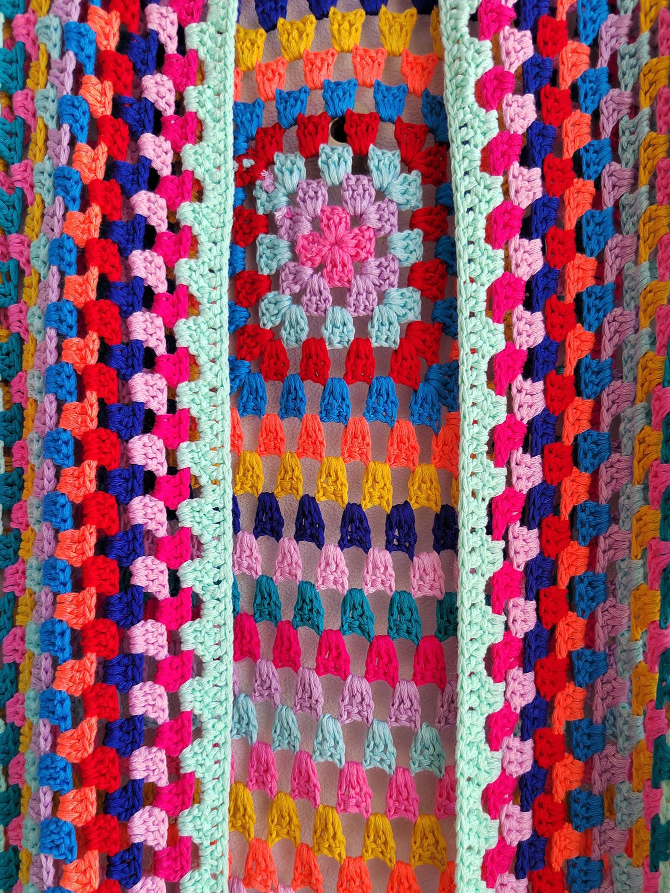 Colorful Crochet Irregular Tassels Coats for Women