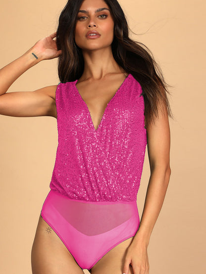 Sexy V Neck Shinning Backless Night Party Jumpsuits