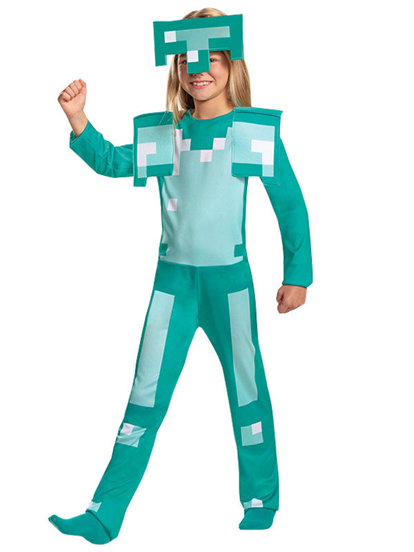 Minecraft Kids Cosplay Costume Holloween