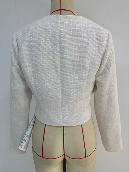 Fashion Irregular Bow Long Sleeves Blazers