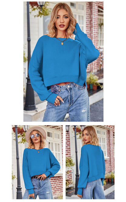 Fashion Round Neck Knitted Pullover Sweaters