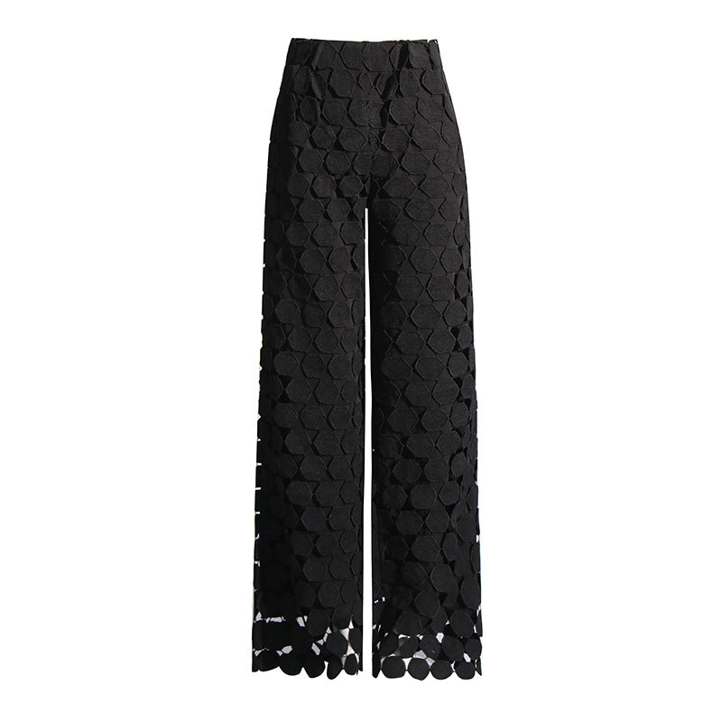 Designed Fashion Round Shaped Wide Legs Pants