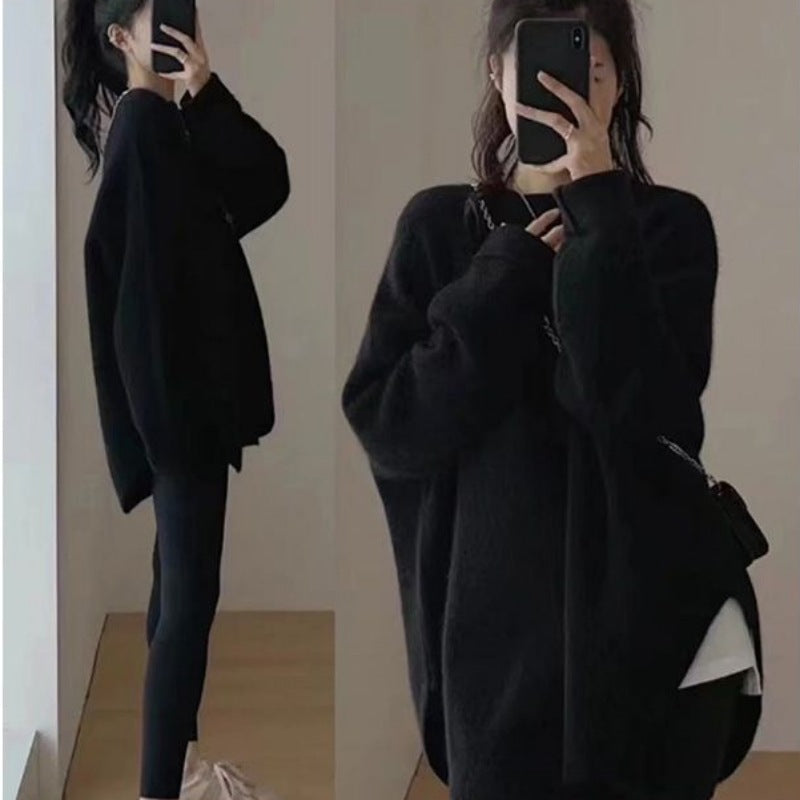 Casual Round Neck Knitted Pullover Sweaters