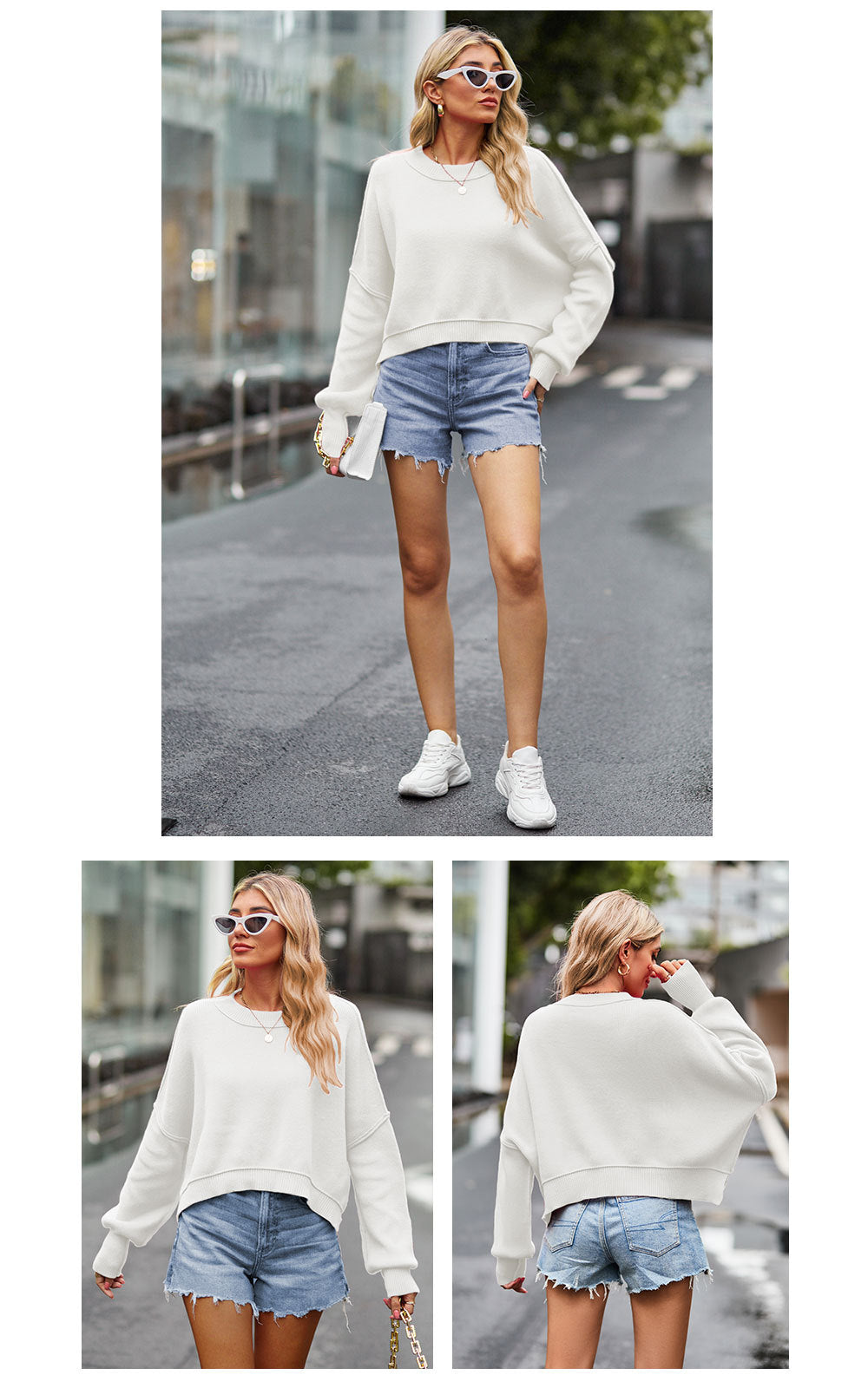 Fashion Round Neck Knitted Pullover Sweaters