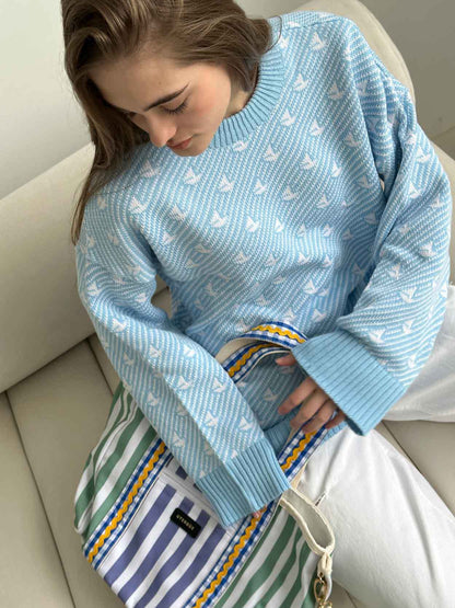 Casual Loose Knitted Pullover Sweaters for Women