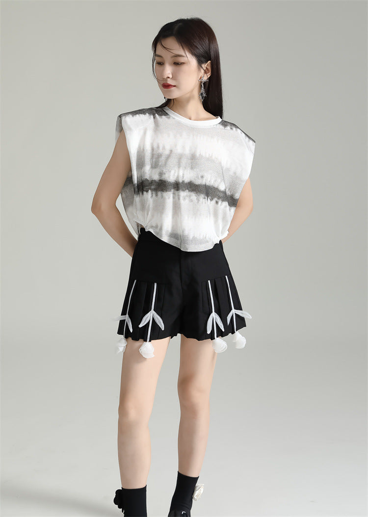 Designed Drawstring Dyed Summer T Shirts
