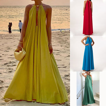 Summer Halter Sleeveless Long Dresses
