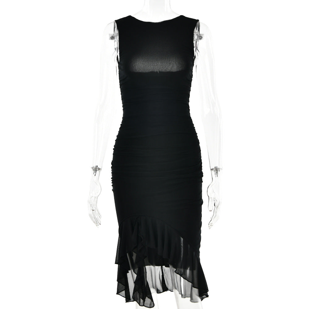 Sexy One Shoulder Summer Sleeves Sheath Dresses