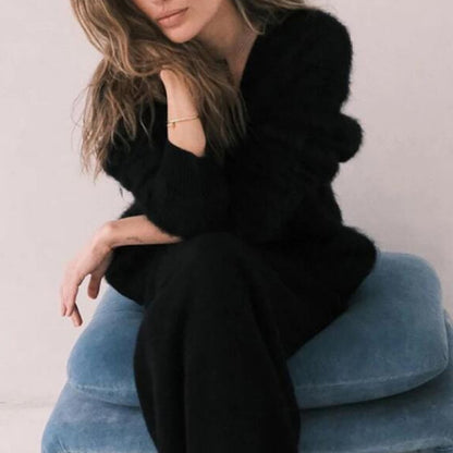 Casual V Neck Knitted Cardigan Sweaters for Women