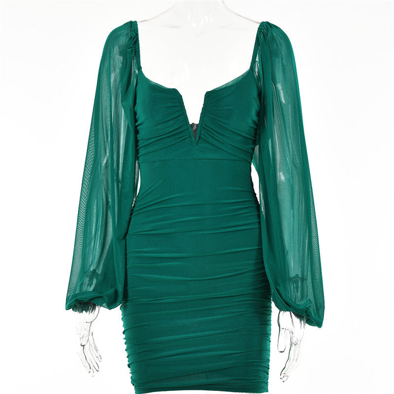Sexy V Neck Summer Backless Mini Dresses
