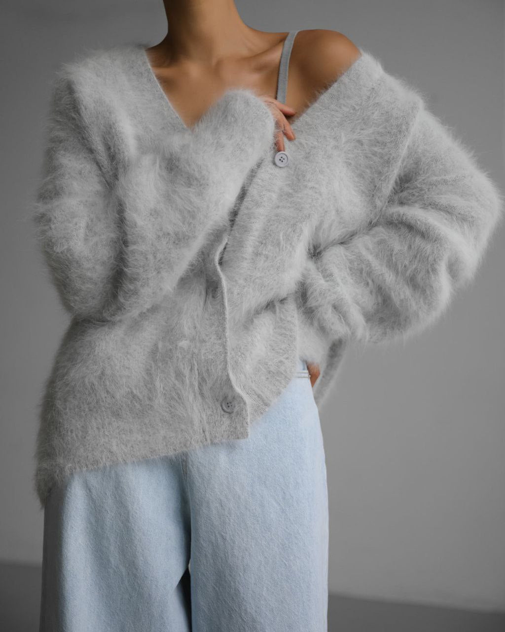 Casual V Neck Long Sleeves Knitted Sweaters